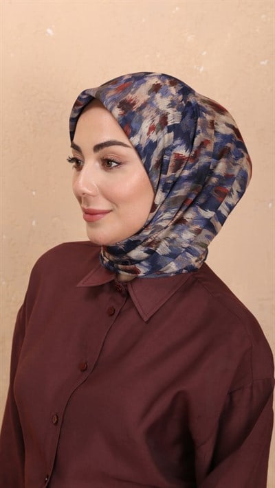 Locella Soft Pamuk Eşarp Lacivert