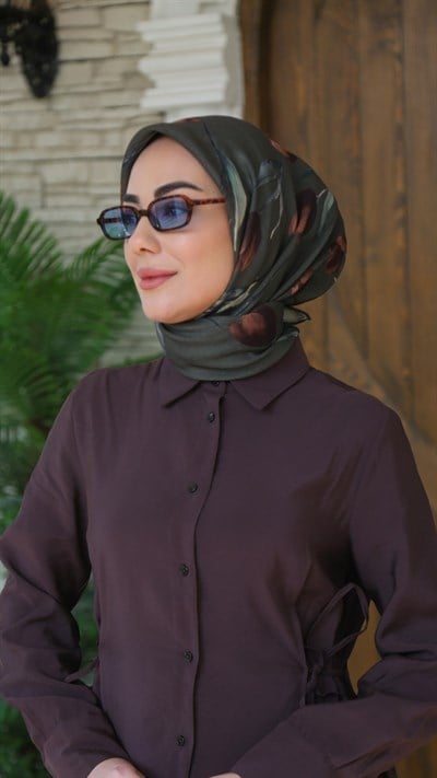 Locella Soft Pamuk Eşarp Yeşil