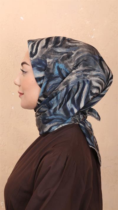 Locella Soft Pamuk Eşarp Mavi