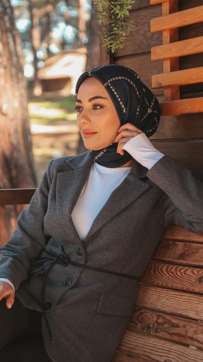 Locella Soft Pamuk Eşarp Lacivert