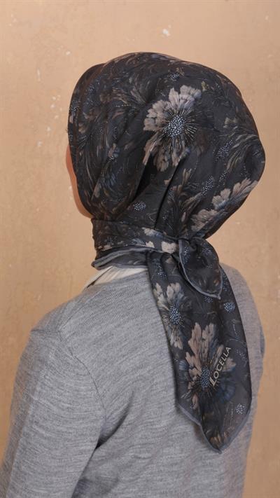 Locella Soft Pamuk Eşarp Koyu Gri