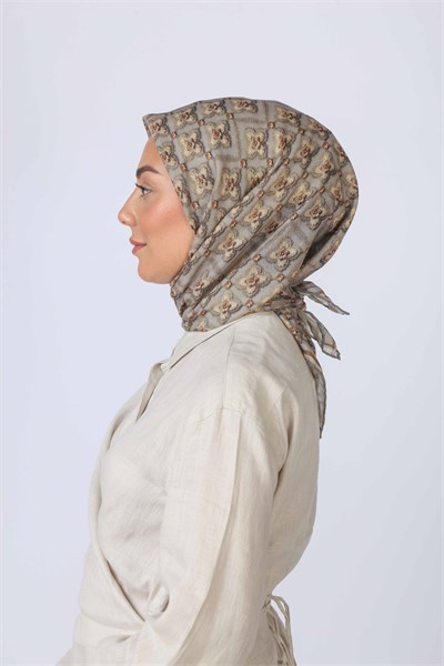 Locella Soft Pamuk Eşarp Koyu Bej