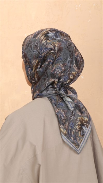 Locella Soft Pamuk Eşarp Gri