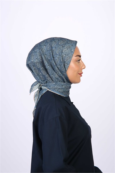 Locella Soft Pamuk Eşarp Mavi