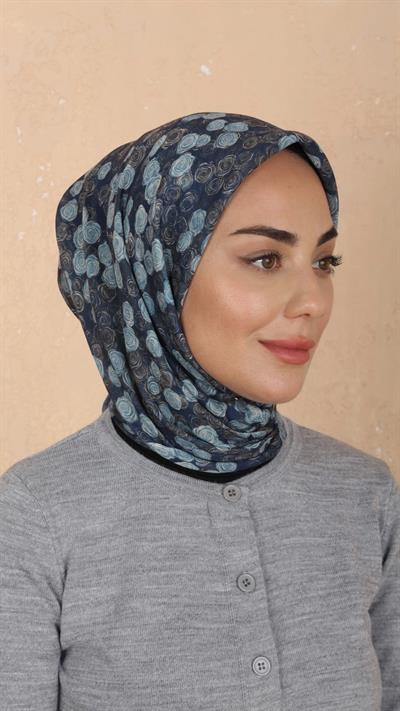 Locella Soft Pamuk Eşarp Koyu Mavi-10
