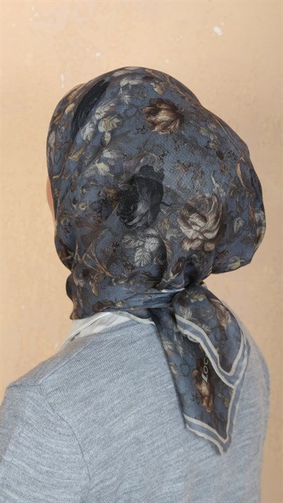 Locella Soft Pamuk Eşarp Koyu Gri