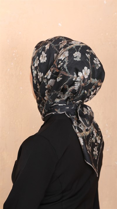 Locella Soft Pamuk Eşarp Siyah