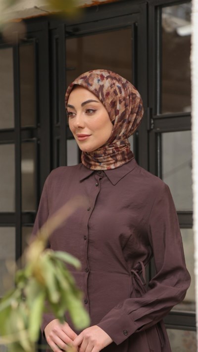 Locella Soft Pamuk Eşarp Kahve