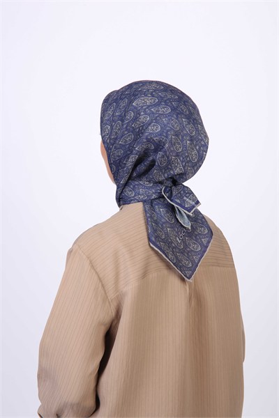 Locella Soft Pamuk Eşarp Saks Mavisi