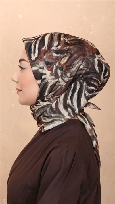 Locella Soft Pamuk Eşarp Kahve