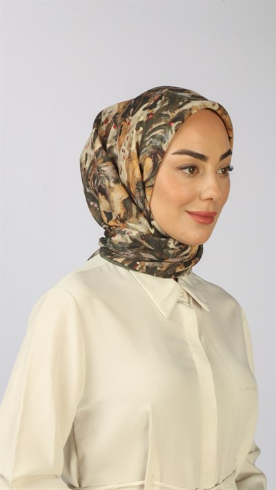 Locella Soft Pamuk Eşarp Yeşil