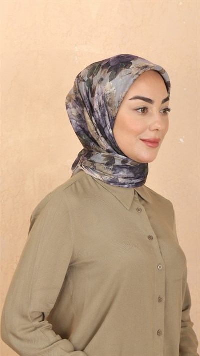 Locella Soft Pamuk Eşarp Lila