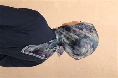Locella Soft Pamuk Eşarp-Mavi