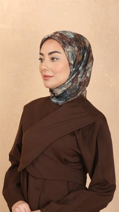 Locella Soft Pamuk Eşarp Kahve