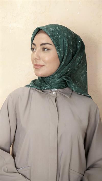 Locella Soft Pamuk Eşarp Zümrüt Yeşili-27