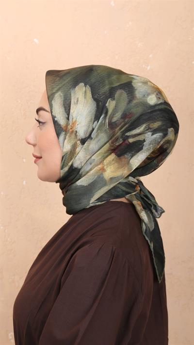 Locella Soft Pamuk Eşarp Yeşil