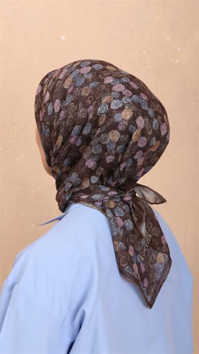 Locella Soft Pamuk Eşarp Kahve