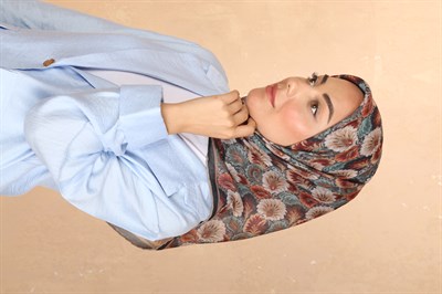 Locella Soft Pamuk Eşarp Siyah Kahve