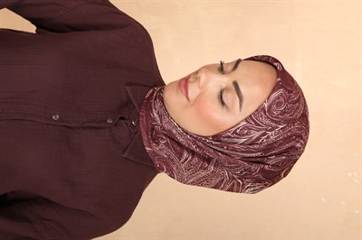 Locella Soft Pamuk Eşarp Mürdüm