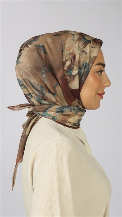 Locella Soft Pamuk Eşarp Kahve