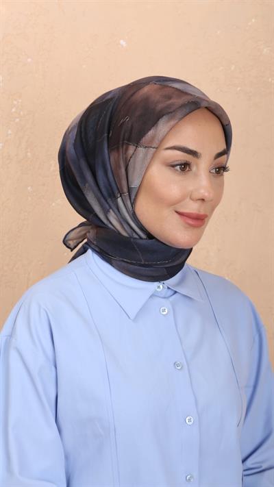 Locella Soft Pamuk Eşarp Koyu Mavi