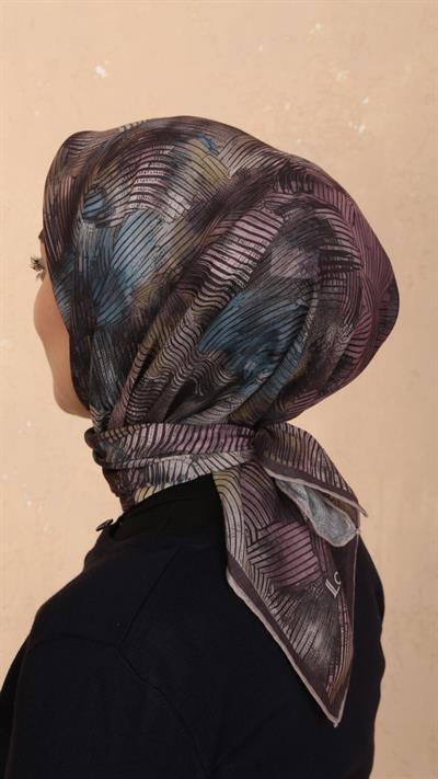 Locella Soft Pamuk Eşarp Mürdüm-6