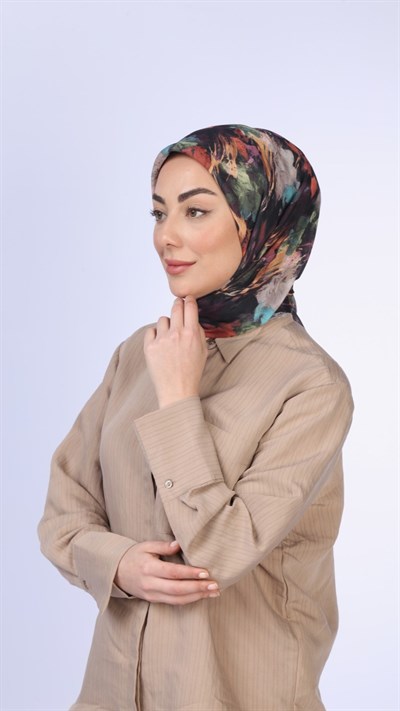 Locella Soft Pamuk Eşarp Siyah