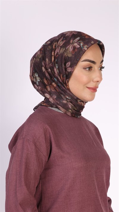 Locella Soft Pamuk Eşarp Mürdüm