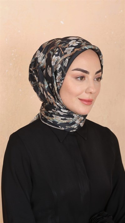 Locella Soft Pamuk Eşarp Siyah