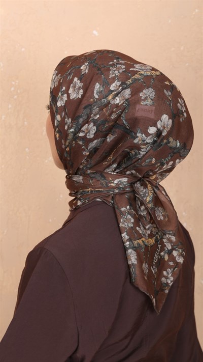 Locella Soft Pamuk Eşarp Çikolata Kahve