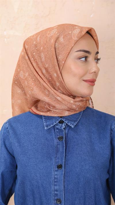 Locella Soft Pamuk Eşarp Tarçın-6