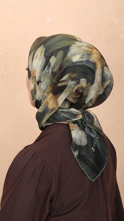 Locella Soft Pamuk Eşarp Yeşil