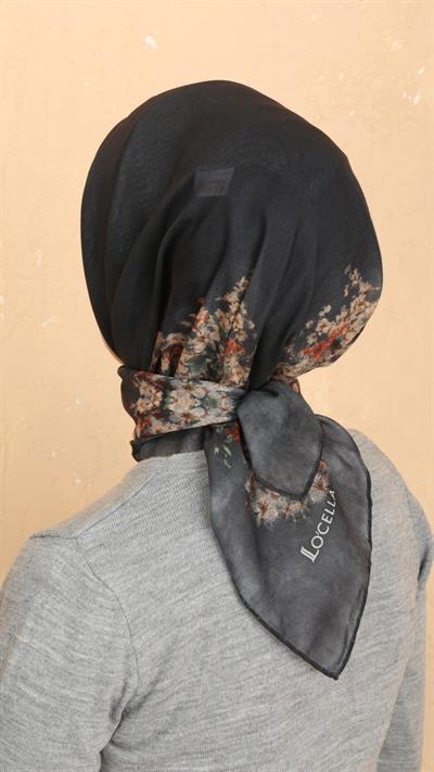 Locella Soft Pamuk Eşarp Siyah