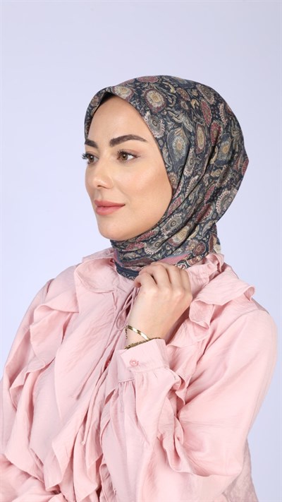 Locella Soft Pamuk Eşarp Lacivert