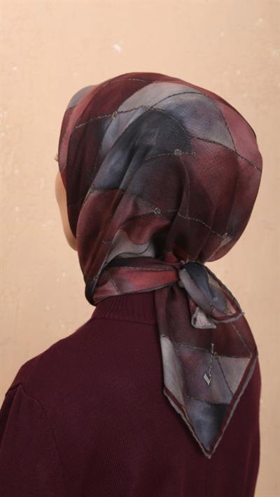 Locella Soft Pamuk Eşarp Bordo