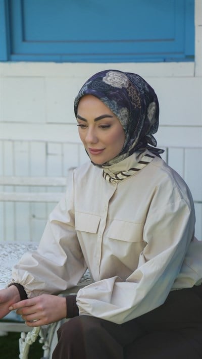 Locella Soft Pamuk Eşarp Mor