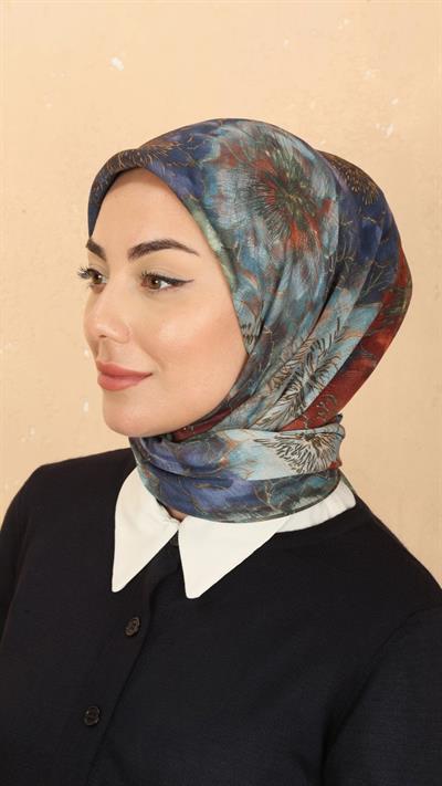 Locella Soft Pamuk Eşarp Lacivert