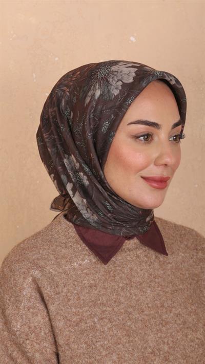 Locella Soft Pamuk Eşarp Kahve