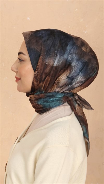 Locella Soft Pamuk Eşarp Koyu Kahve