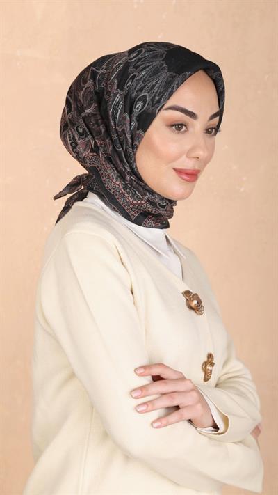 Locella Soft Pamuk Eşarp Siyah