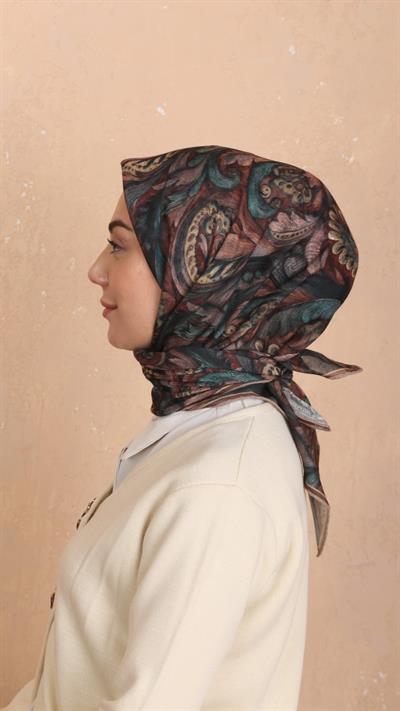 Locella Soft Pamuk Eşarp Kahve