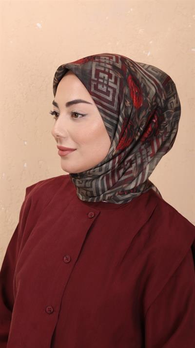 Locella Soft Pamuk Eşarp Bordo