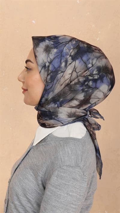 Locella Soft Pamuk Eşarp Lacivert