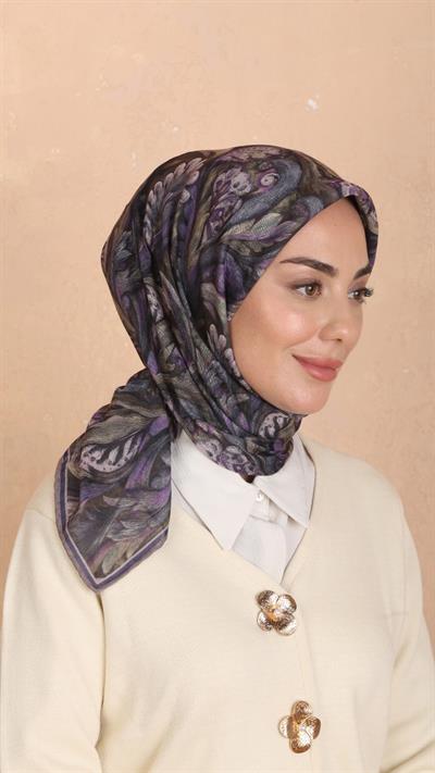 Locella Soft Pamuk Eşarp Mor