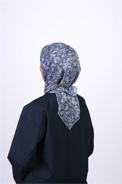 Locella Soft Pamuk Eşarp Mavi