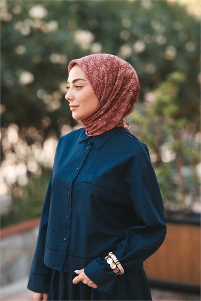 Locella Soft Pamuk Eşarp Bordo
