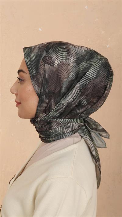 Locella Soft Pamuk Eşarp Yeşil-4