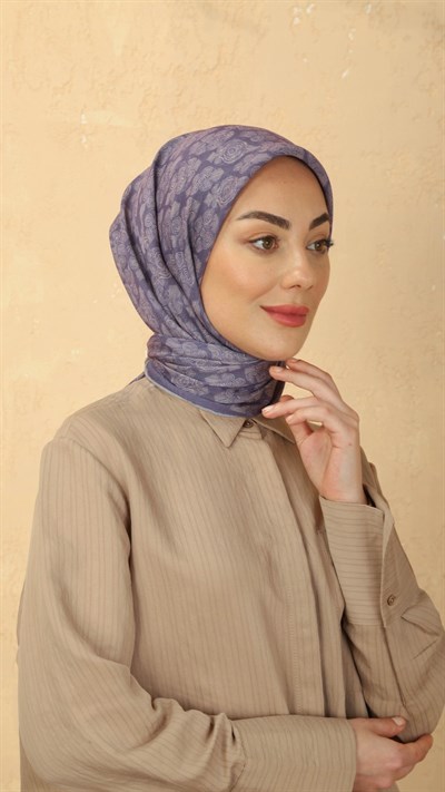 Locella Soft Pamuk Eşarp Mor