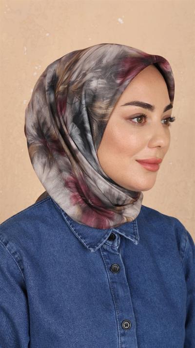 Locella Soft Pamuk Eşarp Mürdüm-7
