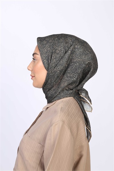 Locella Soft Pamuk Eşarp Siyah Vizon